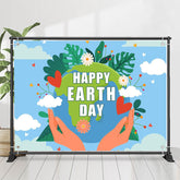 Lofaris Environmental Protection Happy Earth Day Blue Backdrop